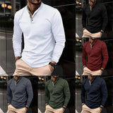 2023 Europe United States New Summer Autumn Men's High Quality Polo Large Size Long Sleeve Business Leisure Hot Polo Shirt S-3XL