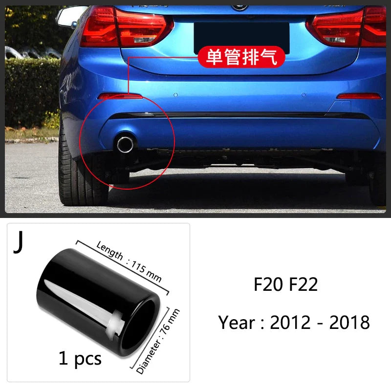 For BMW 1 2 3 4 5 Series X1 3GT F20 F22 F30 F32 F34 F36 F10 F48 Car-Styling Rear Exhaust Pipe Cover Trim Frame Auto Accessories