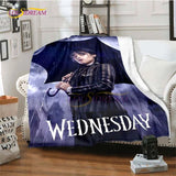 Wednesday Addams Series Throw Blanket Horror Soft Blankets for Beds Home Decor Bedding Cover picnic blanket