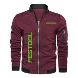 Hip-hop men's jacket Festool tools logo print New bomber jacket High quality Oversized jacket Men's jacket for fat people