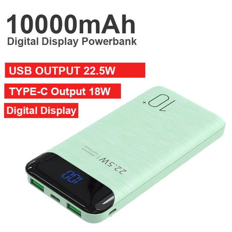 20000mAh Portable Power Bank External Battery Charger USB 22.5W USB TYPE C PD 20W Poverbank Phone Charger For Smart Mobile Phone