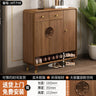 Retro Wood Shoe Cabinet Living Room Designer Space Saving Side Closet Storage Shoe Rack Bench Mueble Zapatero Hallway Furniture