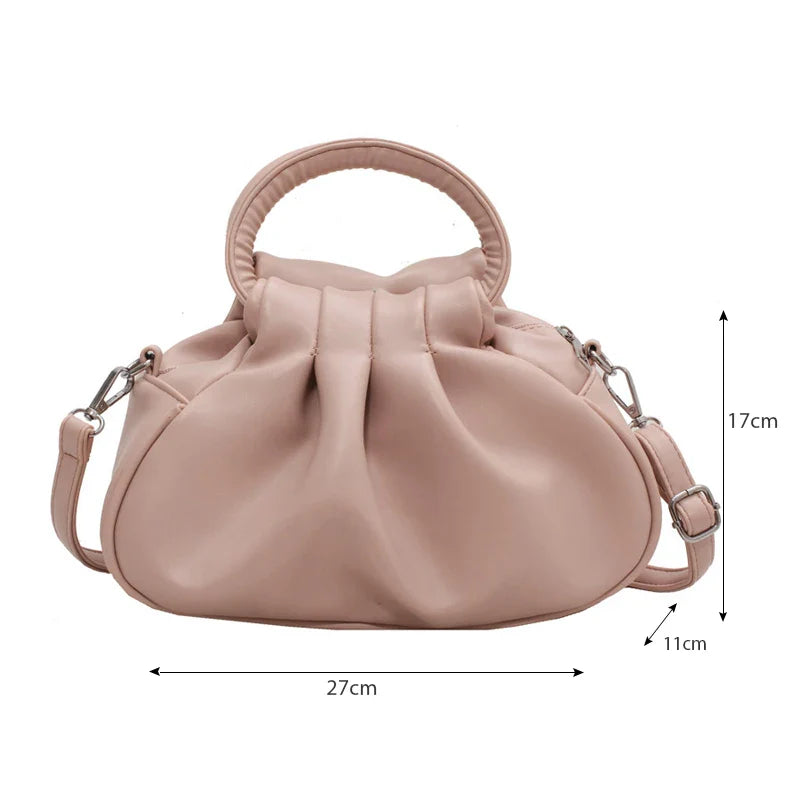 Bag For Women 2023 New Pleated Simple Design Trend Small Bags Messenger Bags Female Tote Bag Ladies High Capacity Mini Handbag