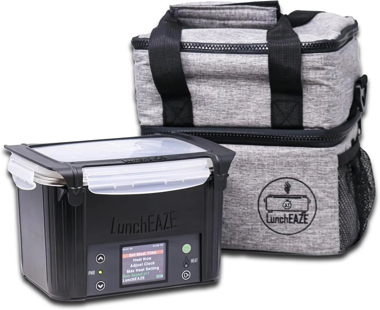 LunchEAZE Electric Lunch Box – Self-Heating, Cordless, Battery Powered Food Warmer for Work, Travel, Students – 220°F Heat