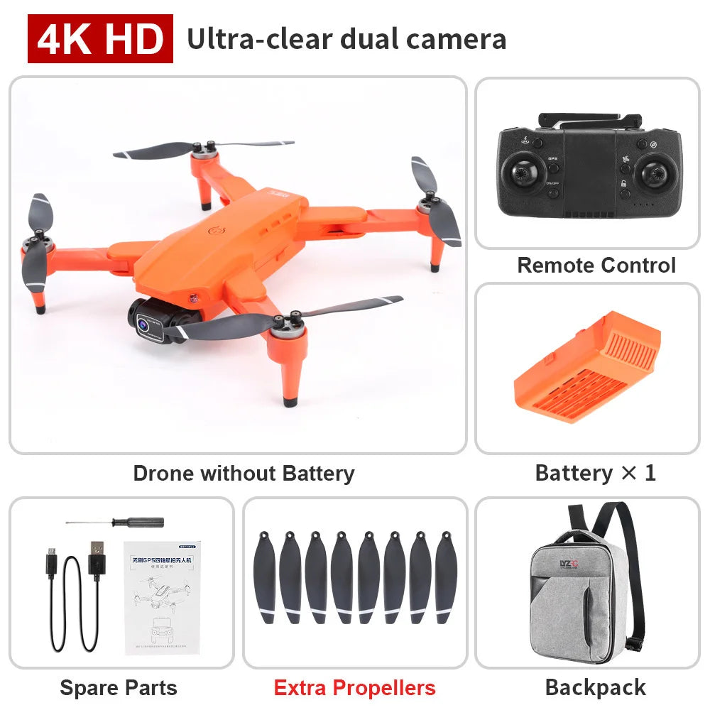 L900 PRO Drone 4K Professional 5G WIFI FPV GPS HD Camera Photography Brushless Foldable Quadcopter 1200M RC Toy Gift