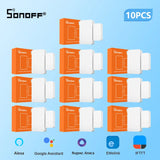 1-10pcs SONOFF SNZB-04 Zigbee Door Window Alarm Sensor For eWelink Smart Security ZBBridge Required Work With Alexa Google Home