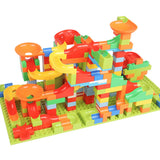 Marble Race Run Blocks Small Size Construction Building Blocks Funnel Slide Blocks Assemble Bricks Toys for Children gift