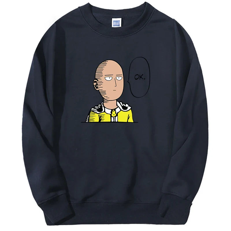 One Punch Man Graphic Hoodie Anime Saitama Men/women Harajuku Sweatshirts Fashion Round Neck Hip Hop Pullover New Sportswear