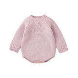 Baby Bodysuits Clothes Spring Autumn Long Sleeve Knit Newborn Girls Solid Onesie Outfits 0-18m One Piece Winter Infant Jumpsuits