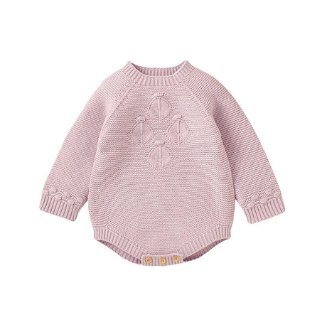 Baby Bodysuits Clothes Spring Autumn Long Sleeve Knit Newborn Girls Solid Onesie Outfits 0-18m One Piece Winter Infant Jumpsuits