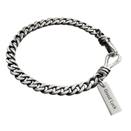 Evimi 925 Silver Color New Fashion English Letter Tag Thai Couple Bracelet For Women Men Jewelry S-B333