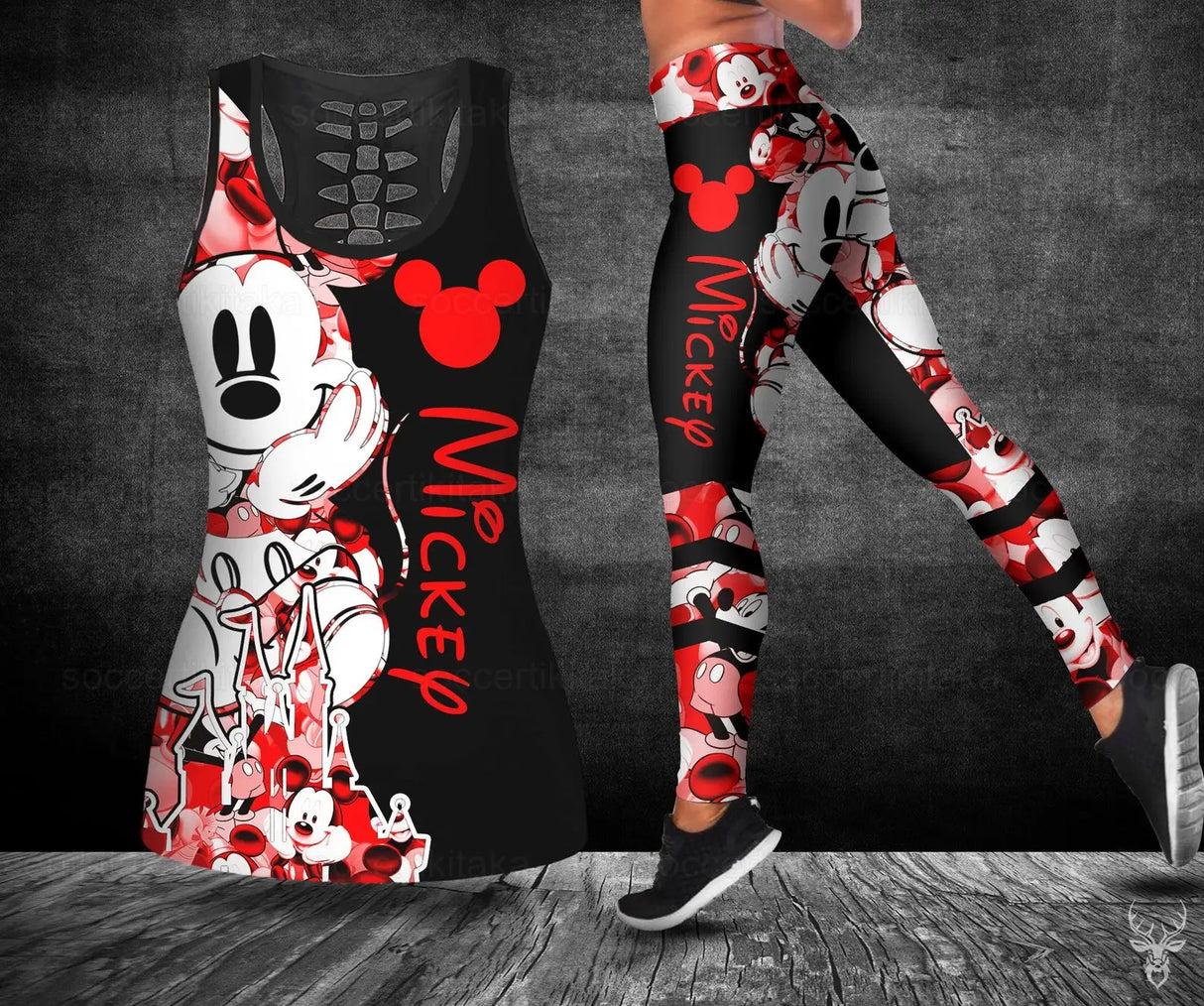 Disney Minnie 3D Hoodie Women's Hoodie Set Mickey Yoga Pants Sweatpants Women's Disney Yoga Hoodie Leggings Fashion Tracksuit