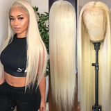 613 13x6 HD Lace Frontal Wig Blonde 613 13x4 Lace Front Human Hair Wigs For Women Pre pucked Bone Straight Human Hair Wigs 180%