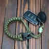 Camping Tactical Anti-lost 9 Core Paracord Waist Hanging Rope Keychain Outdoor Emergency Survival Tool Buckle Hook