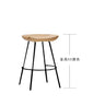 High Wood Stool Modern Minimalist High Chair Solid Wood Home Bar Stool Creative Bar Chair Cashier Counter Iron Art