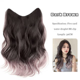 FORLISEE Synthetic Long Curly Hair Gradient Paris Painted Wig Patches With Increased Hair Volume And Fluffy Hair Extensions