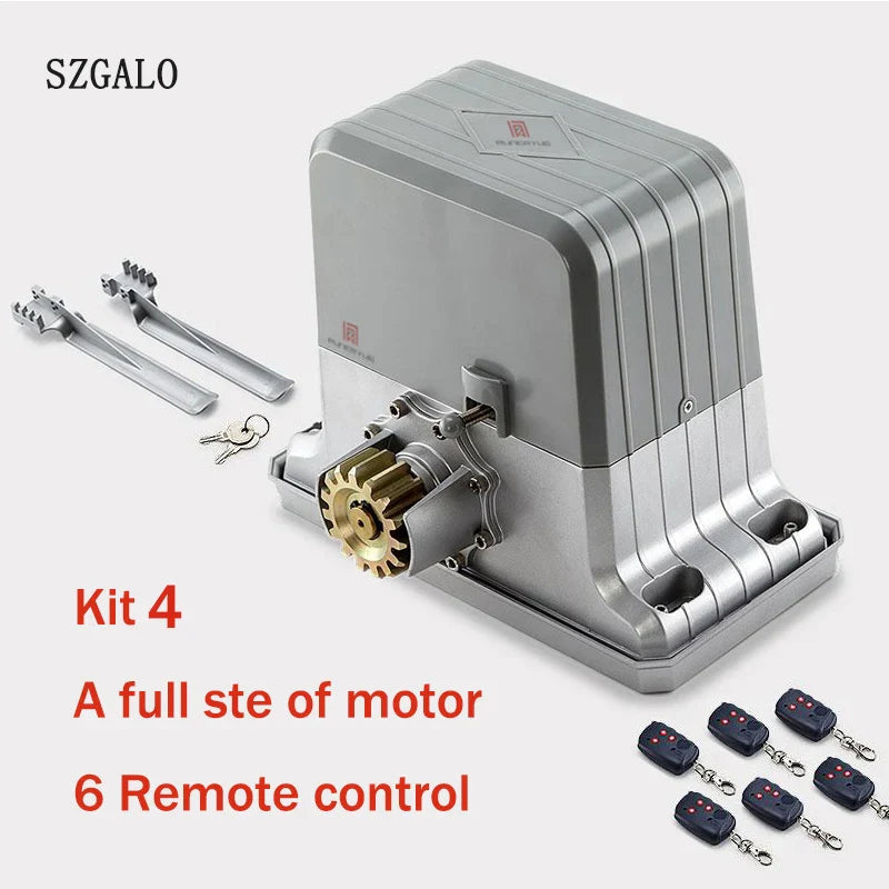 Full KIT Set 1000kg to 1800kg Electric Sliding Gate Motors/Automatic Gate Opener/Rolling Gate Operators WiFi Traction Engine