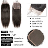 Straight 4x4 5x5 6x6 Lace Closure Human Hair Transparent  HD 13x4 13x6 Lace Frontal Human Hair Ear to Ear Frontal Extensions