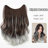 FORLISEE Synthetic Long Curly Hair Gradient Paris Painted Wig Patches With Increased Hair Volume And Fluffy Hair Extensions