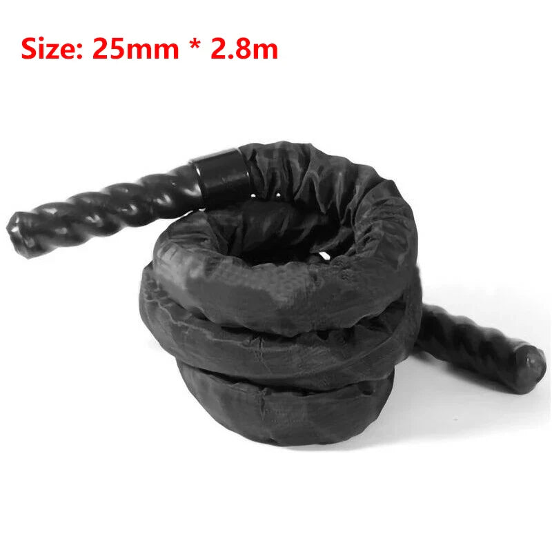 3mx25mm Diameter Fitness Battle Heavy Exercise Training Rope Length Nylon Dacron Workout Rope for Home Gym Outdoor Cardio Sport