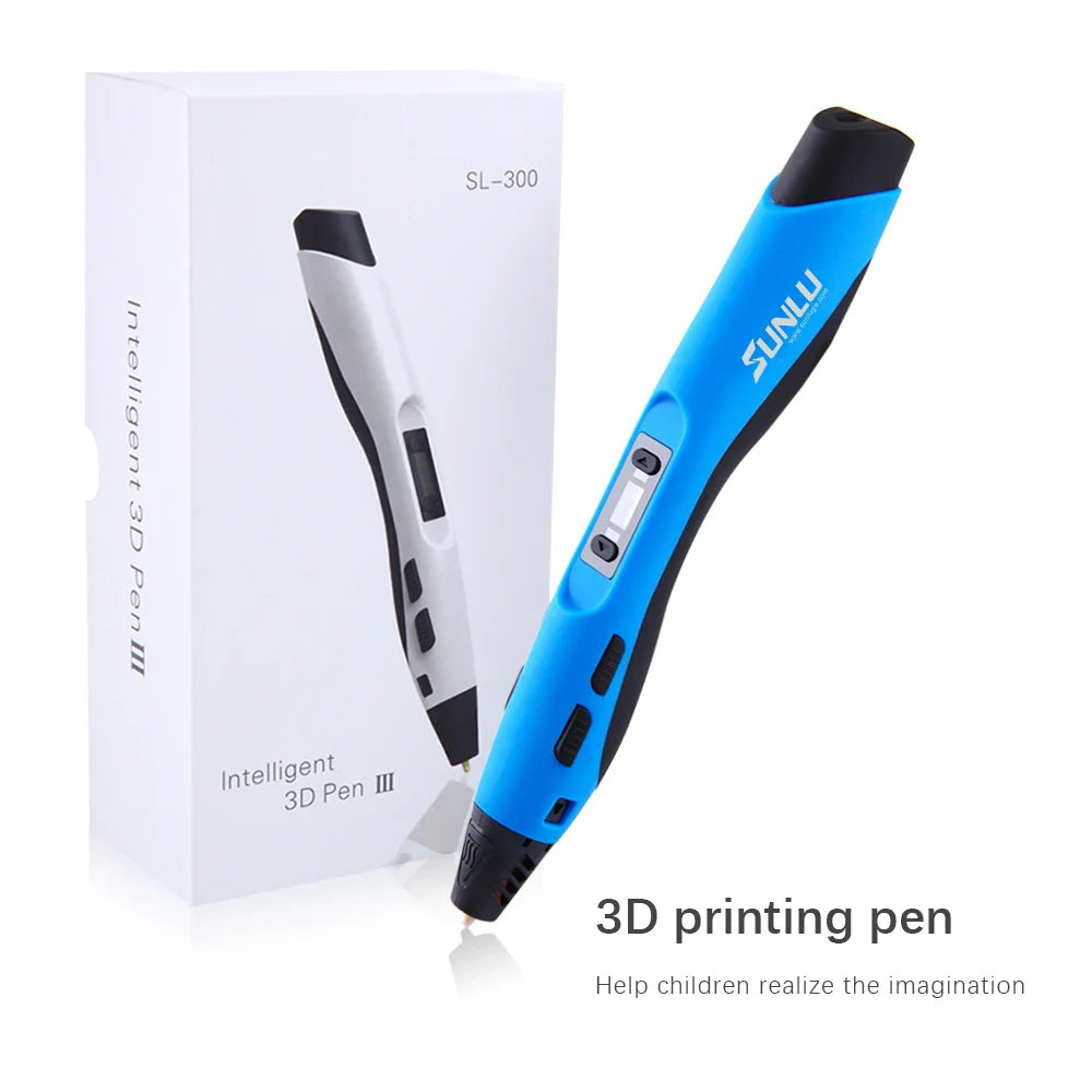 Creative 3D Art Pen for All Ages - SUNLU SL-300, Ideal for PLA/ABS Filament, Perfect Christmas Gift!