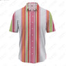 Spring And Summer New Men's Plus Size Beach Casual Dress Fashion Loose Classic Stripe Men's Polo Versatile Shirt