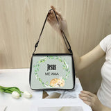 Christian Gift Bible Verse in Spanish Crossbody Bag Con Dios Todo Es Posible Messenger Bags Shoulder Bag Casual Handbag