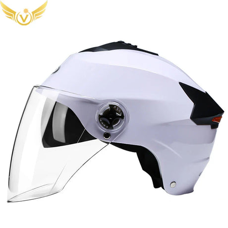 Motorcycle Helmets With Led Lights Moped Helmet Electric Scooter for Men Women With Double Visor Rechargeable Bicycle Light Bike