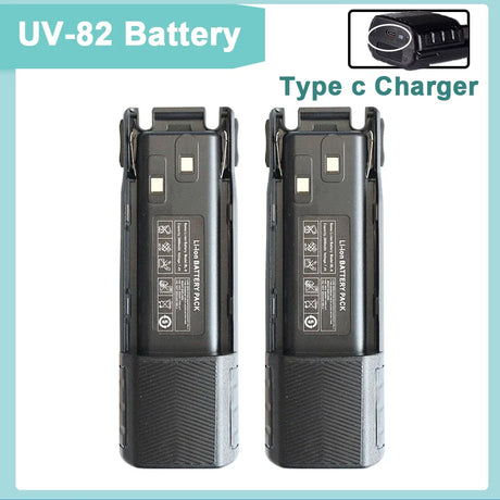 Baofeng UV-82 Battery 2800/3800/4200 mAh Enlarge for Walkie Talkies UV82 Plus UV-8D UV-82WX Original Ham Radios BL-8 Accessories