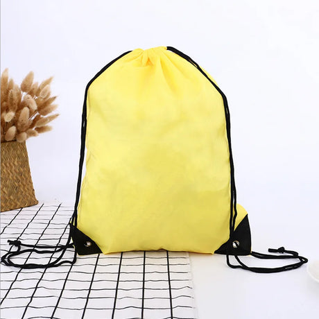 Riding Backpack Gym Drawstring Shoes Bag Clothes Backpacks WaterproofThicken Drawstring Belt Nylon Color Portable Sports Bag