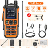 Baofeng UV-21 PRO V2 Walkie Talkie Wireless Copy Frequency 16 KM Long Range TYPE-C Two Way Radio Ham CB Radio UV-5R UV-17