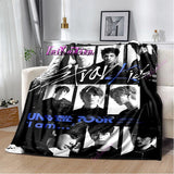 Stray Kids Blanket Soft Sofa Cover Kpop Singer Throw Blanket Fleece Blanket Lightweight Warm Bed Blankets for Bedroom Couch