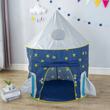 3 in 1 Portable Rocket Children's Tent Toys Camping Tent Kids Ball Pool  for Children Play House Crawling Tunnel Pop-up Tent