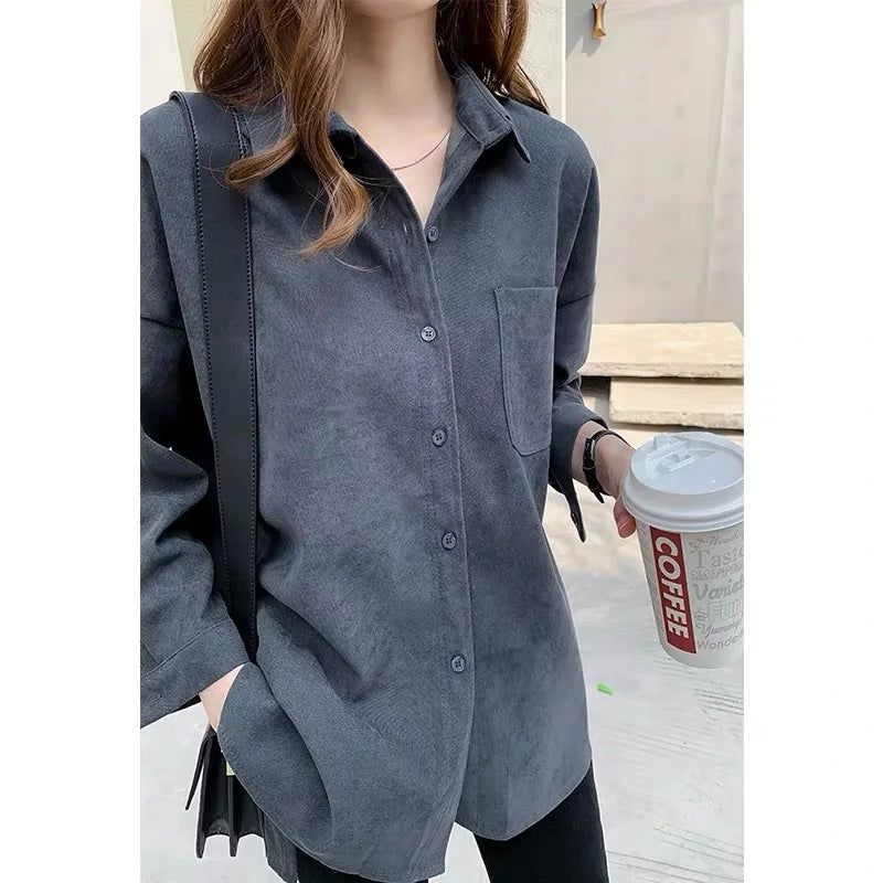 Plus Size Korean Style Blouses Long Sleeve Clothes Office Autumn Shirt Women Shirts Winter Clothes Elegant Women Blouses