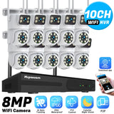 4K 8MP WIFI Cameras Wireless NVR Kit Outdoor HD Video Surveillance System PTZ Security IP Camera Auto Tracking Night Vision CCTV