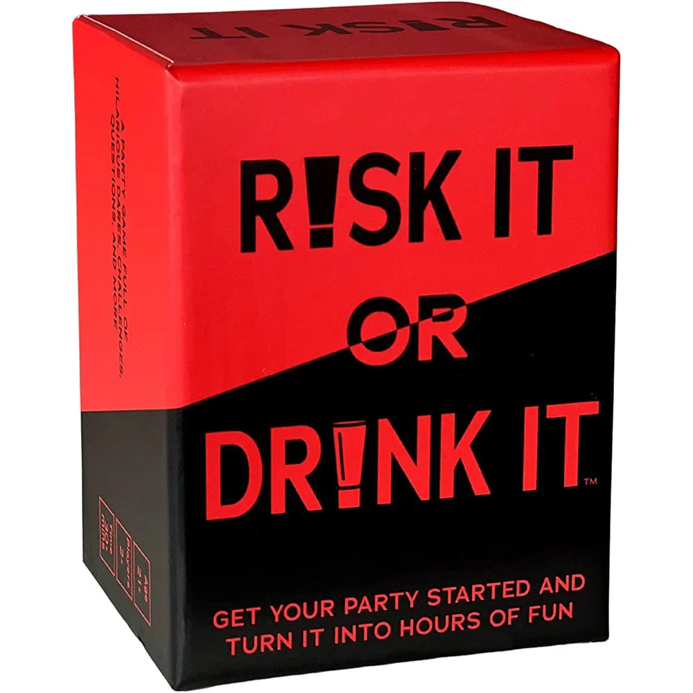 Risk It Or Drink It Fun Party Game For College Card Game Drinking Game Pregame Night Hilarious Dares Challenges  Questions Adult