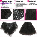 Maxine 4A 4B Hair Kinky Curly Clip In Hair Extensions Human Hair Full Head Sets Afro Kinky Curly Clip Ins Bundles Natural Black