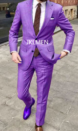 2023 Men's Suit   Handsome Casual 2 Piece Suit For Men Wedding Tuxedos Notched Lapel Groomsmen  Business  Prom Blazer