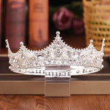 Crystal Rhinestone Round Crown Tiara Hair Jewelry Wedding Hair Accessories Bridal Hair Jewelry Queen Party Crown And Tiaras Gift