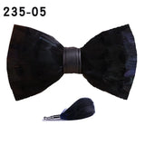 Feather Brooch Bow Tie For Men Women Officiating Wedding Suit Accessories Shirt Collar Flower Butterfly Bowtie Brooch Pin Gift