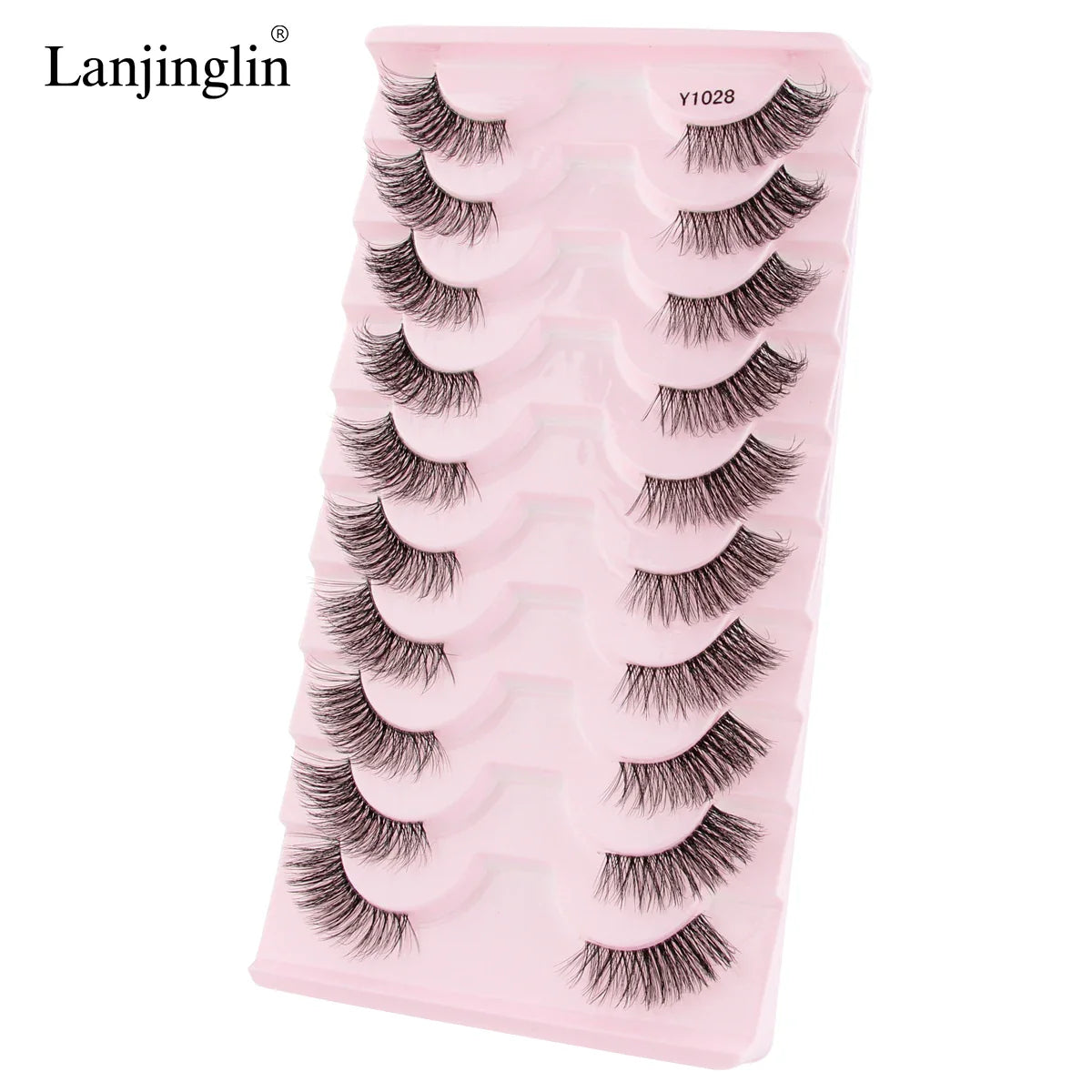 Half Eye Lashes 2/20 Boxes Natural Long Wholesale 3D Mink Lashes Clear Band Eyelash Extensions Makeup Tools Faux Cils maquillaje