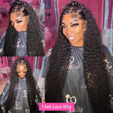 Curly 13x4 Lace Frontal Human Hair Wig For Women Deep Wave 40 Inches Pre Plucked 13x6 Hd Lace Front Brazilian Wigs On Sale