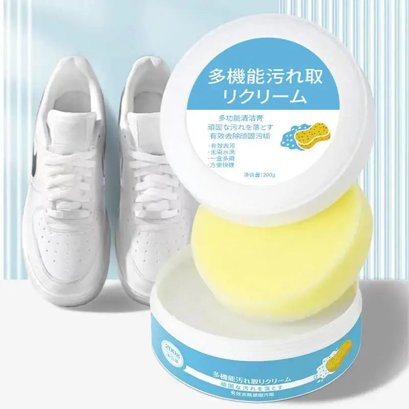 Shoe Whiten Cleaner Multifunctional White Shoe Polish For Sneakers 200g Shoe Stain Remover Shoes Whiten Cleansing Gel For White