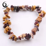 Stretch Natural 5-8mm Chips Bead Bracelet Healing Crystal Energy Fashion Jewelry for Women Men Girl Birthday Gift