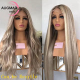 13x4 Ash Blonde Lace Front Human Hair Wigs 13x6 Straight Lace Front Wig Glueless Brown Highlight Wig Human Hair Lace Frontal Wig