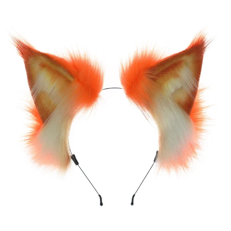 Lovely Animal Ears Headband Anime Plush Headband Party Beast Costume Headdress Female Girl Cosplay Headgear Wholesale