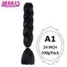 Jumbo Braiding Hair Extensions 24inch Ombre Hair For Braids 5Pcs Box Braid Yaki Texture Synthetic Fiber Fake Hair Mirra’s Mirror