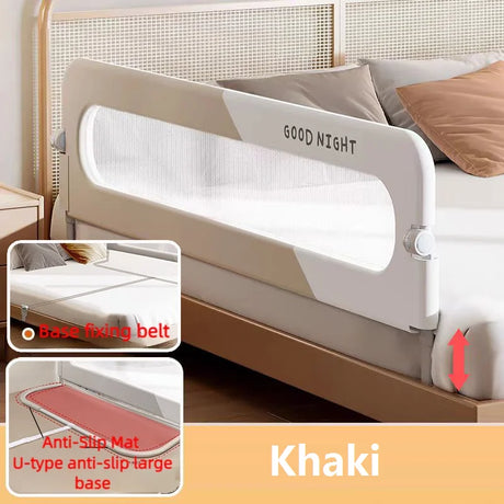 Invisible Collapsible Baby Bed Rail Guardrail Safety U-Shaped Reinforced Base Railings for Kids Unilateral Anti Fall Bed Fence