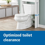 White 23 in. W Bathroom Space Saver Cabinet with 3 Fixed Shelves Over The Toilet Storage Bathroom Cabinets