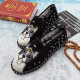 Old Beijing Cloth Shoes Embroidery Flower Social Guy Male Moccasin-Gommino Student Casual Shoes Fashion National Chinese Style